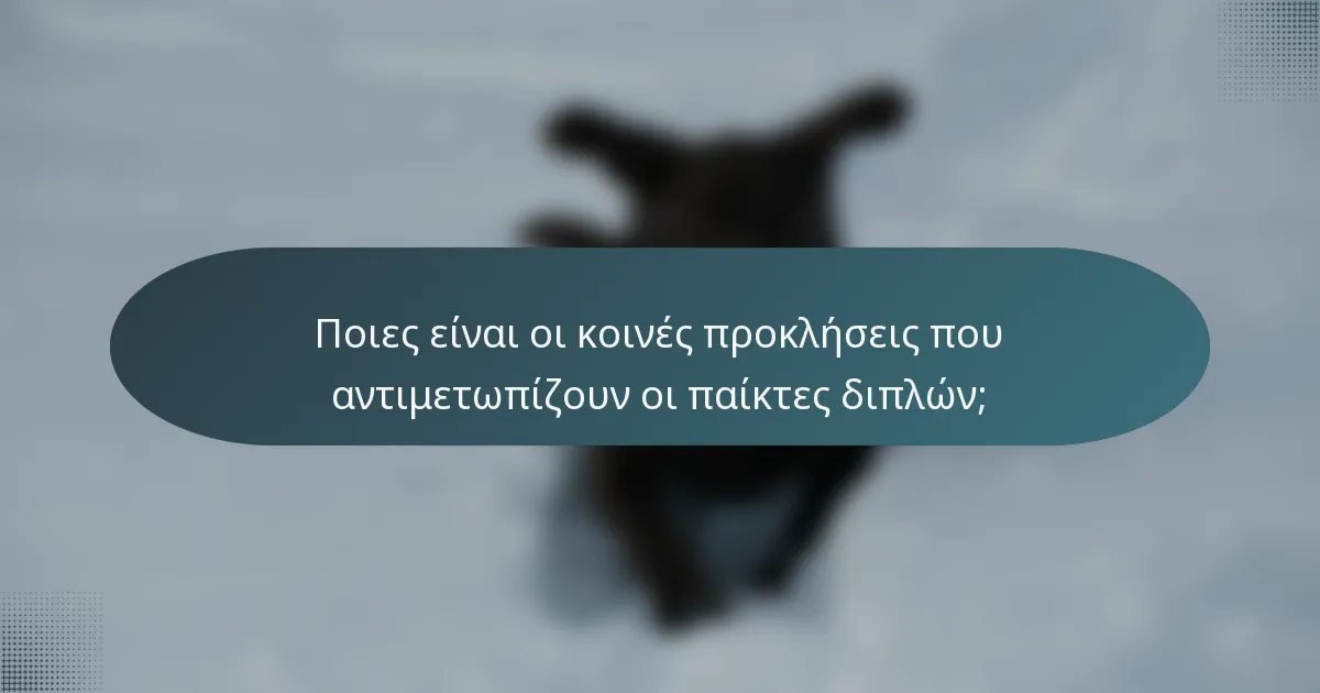 Ποιες είναι οι κοινές προκλήσεις που αντιμετωπίζουν οι παίκτες διπλών;