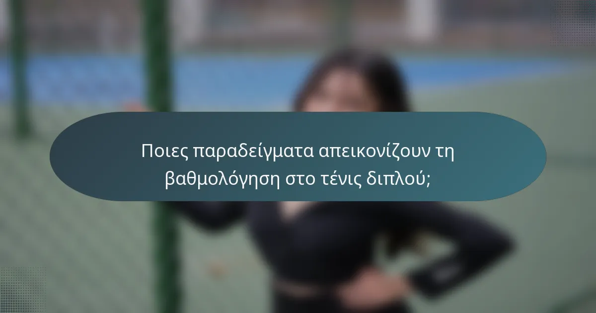 Ποιες παραδείγματα απεικονίζουν τη βαθμολόγηση στο τένις διπλού;